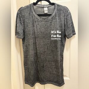 J. America Heather Gray Graphic Women's Tee